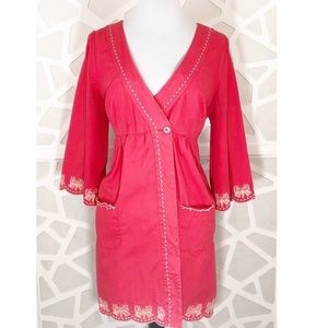 Anthropologie - Feather Bone - Red Robe